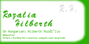 rozalia hilberth business card